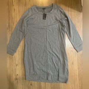NEW Torrid Long Sleeve Asymetrical Sweatshirt Dress-Size 1 (14-16)-Gray